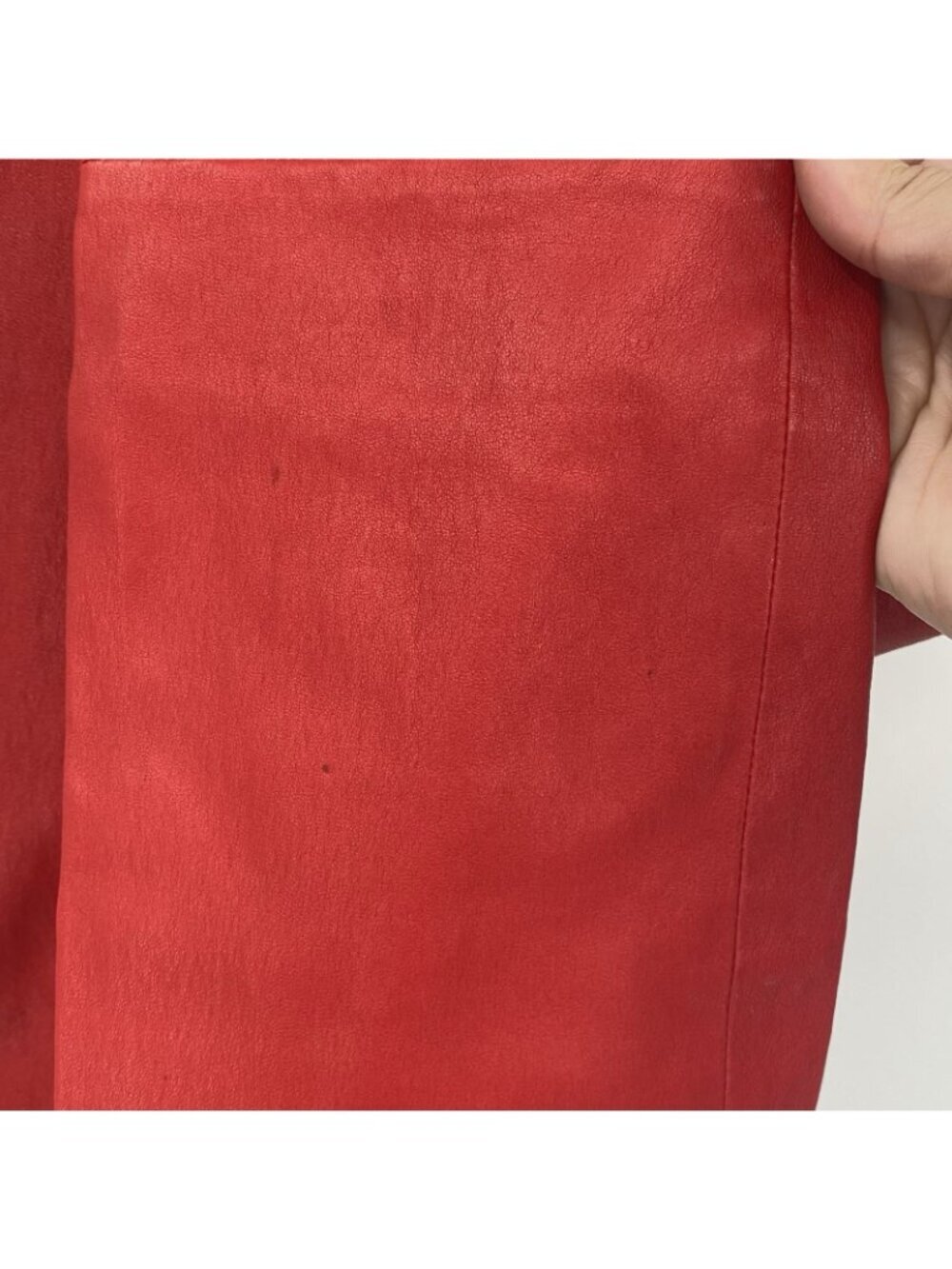 Theory Women’s Size 00 Red Ima Maximus lambskin leather pants Pull On - Picture 15 of 16